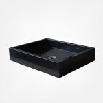 black granite rectangular sink