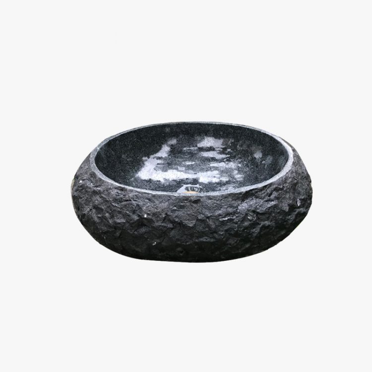 black granite vessel sink