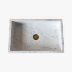 volakas white marble sink