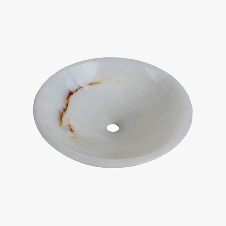 white onyx vessel sink