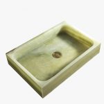 rectangular green onyx sink