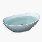 Meniscus stone resin bathtub