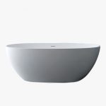 white ellipse stone resin bathtub