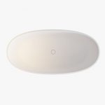 white ellipse stone resin bathtub