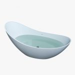 moon shape stone resin bathtub