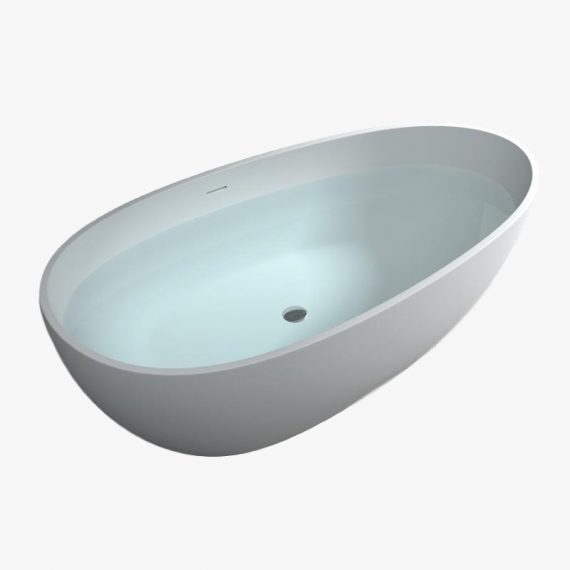 oval stone resin bathtub