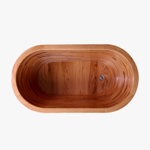 oval read oak bathtub
