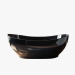 oval black granite bathtub