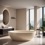 oval crema marfil marble bathtub